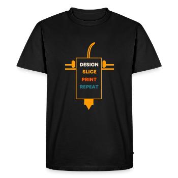 Impression 3D - T-shirt Premium bio Homme - noir - Devant - Nico (187cm)