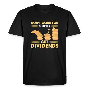 Dividendes - T-shirt Premium bio Homme - noir - Devant - Nico (187cm)