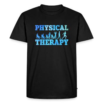 physiotherapy - Men's Premium Organic T-Shirt - black - Front - Nico (187cm)