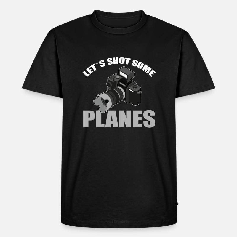 Planespotting Geschenk - Männer Premium Bio T-Shirt - Schwarz
