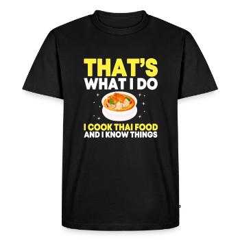Thai Food - T-shirt Premium bio Homme - noir - Devant - Nico (187cm)