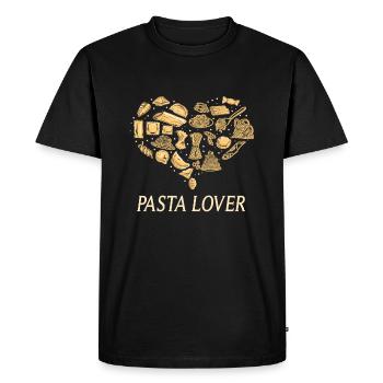Pasta lovers - Men's Premium Organic T-Shirt - black - Front - Nico (187cm)
