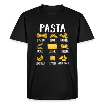 pasta - Men's Premium Organic T-Shirt - black - Front - Nico (187cm)