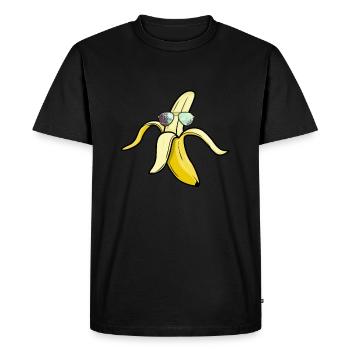 Banane - T-shirt Premium bio Homme - noir - Devant - Nico (187cm)