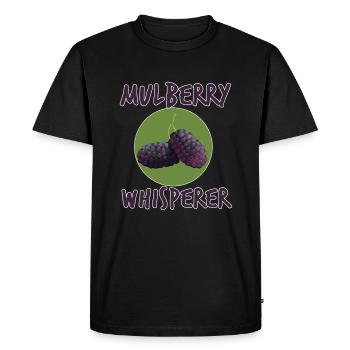 Mûres Murmures Cadeau - T-shirt Premium bio Homme - noir - Devant - Nico (187cm)