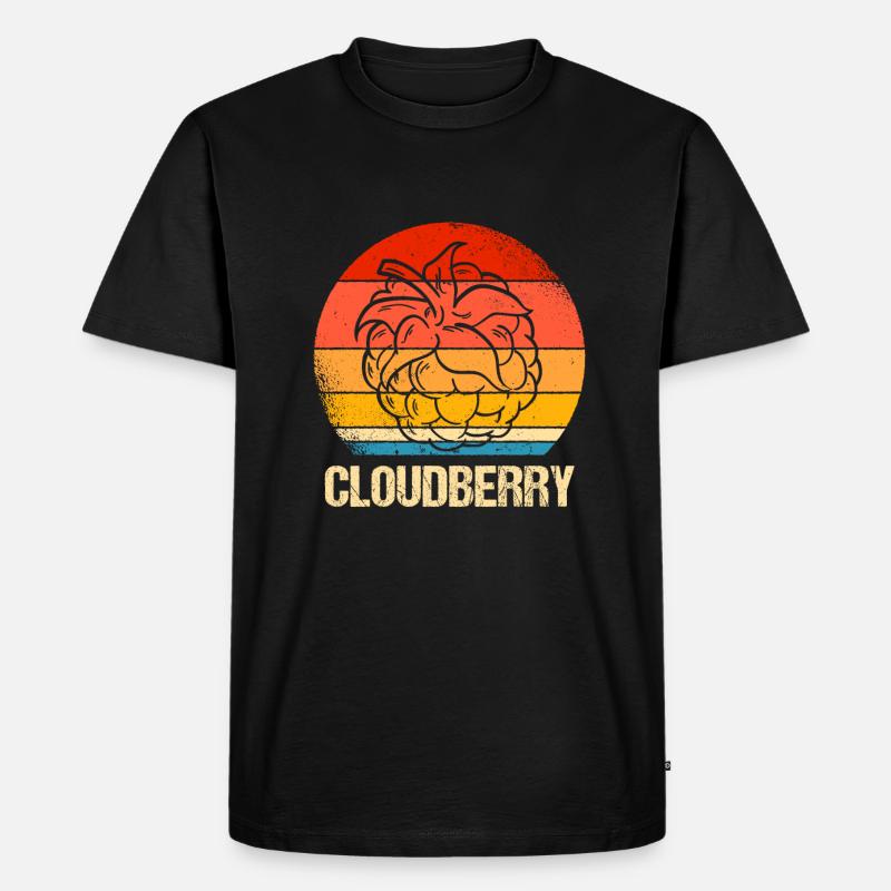 Moltebeere - Männer Premium Bio T-Shirt - Schwarz
