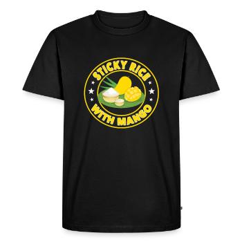 Klebreis Avec mangue - T-shirt Premium bio Homme - noir - Devant - Nico (187cm)