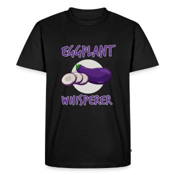 Aubergine Murmure Cadeau - T-shirt Premium bio Homme - noir - Devant - Nico (187cm)