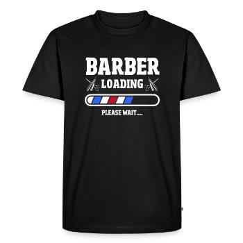 Coiffeur En formation - T-shirt Premium bio Homme - noir - Devant - Nico (187cm)
