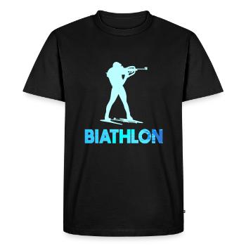 Biathlon - T-shirt Premium bio Homme - noir - Devant - Nico (187cm)
