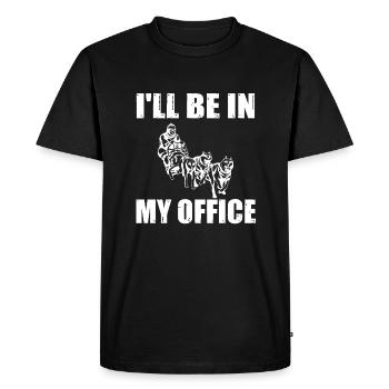 Dog Sled Gift - Men's Premium Organic T-Shirt - black - Front - Nico (187cm)