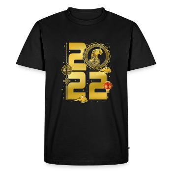 Nouvel An chinois 2022 - T-shirt Premium bio Homme - noir - Devant - Nico (187cm)