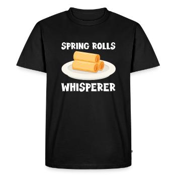 Rouleaux de printemps Whisperer - T-shirt Premium bio Homme - noir - Devant - Nico (187cm)