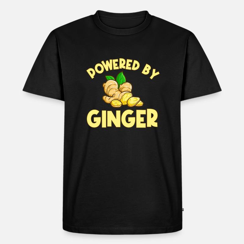 Ingwer Geschenk - Männer Premium Bio T-Shirt - Schwarz