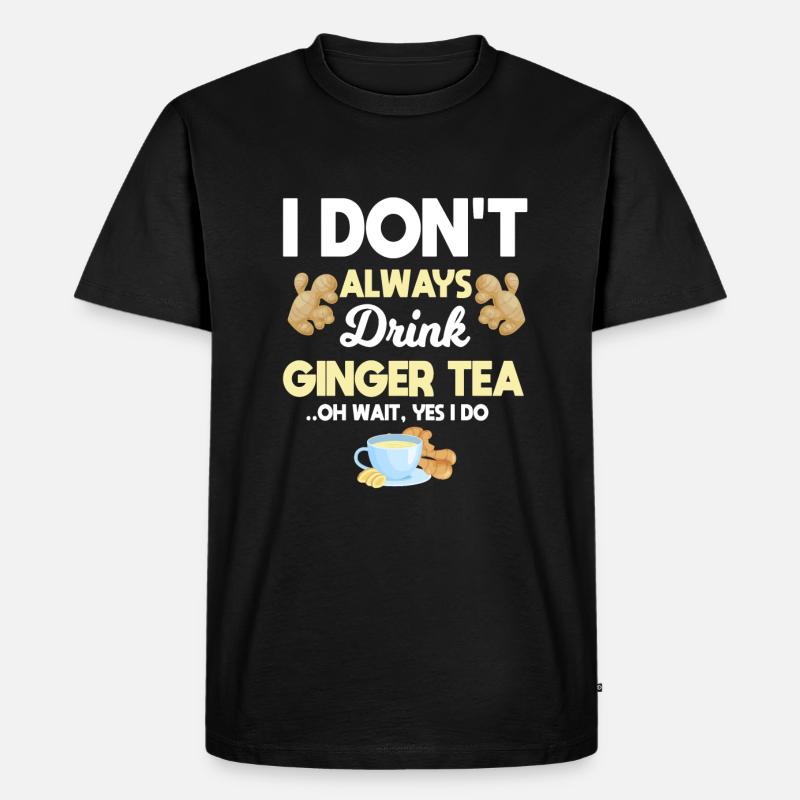 Ingwer Tee - Männer Premium Bio T-Shirt - Schwarz