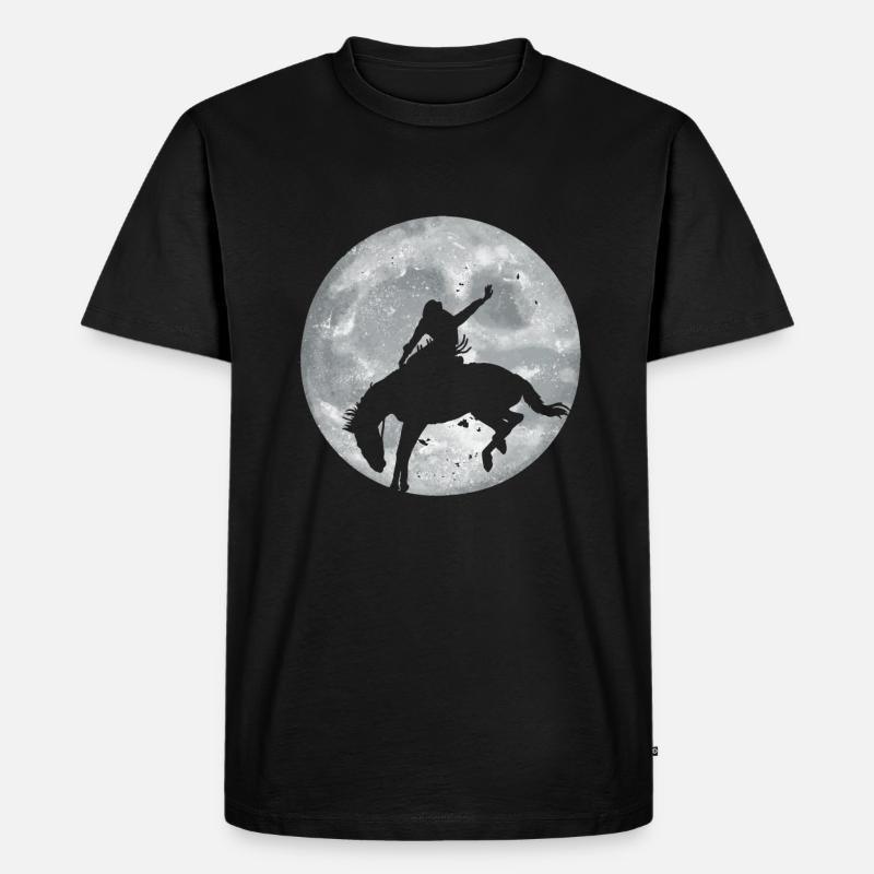 Rodeo Reiter Geschenk - Männer Premium Bio T-Shirt - Schwarz
