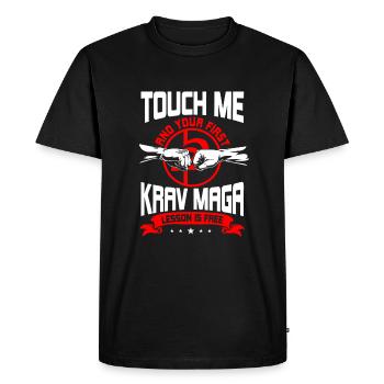 Chemise Krav Maga - T-shirt Premium bio Homme - noir - Devant - Nico (187cm)
