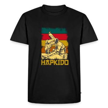 Hapkido - Men's Premium Organic T-Shirt - black - Front - Nico (187cm)