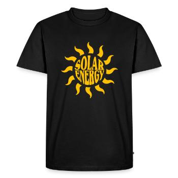Énergie solaire - T-shirt Premium bio Homme - noir - Devant - Nico (187cm)