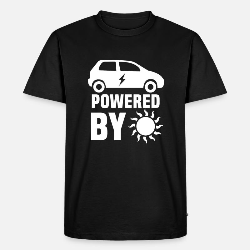 Elektroauto - Männer Premium Bio T-Shirt - Schwarz