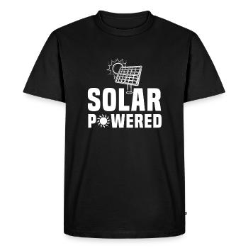 Solar powered - Men's Premium Organic T-Shirt - black - Front - Nico (187cm)