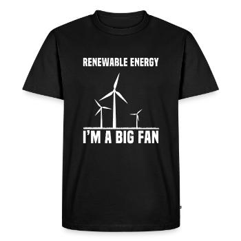 Éolienne d’énergie renouvelable - T-shirt Premium bio Homme - noir - Devant - Nico (187cm)