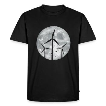 Wind turbine - Men's Premium Organic T-Shirt - black - Front - Nico (187cm)