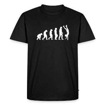 Handstand Evolution - Men's Premium Organic T-Shirt - black - Front - Nico (187cm)