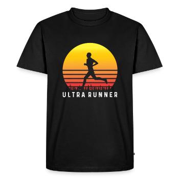 Ultra Runner - Men's Premium Organic T-Shirt - black - Front - Nico (187cm)