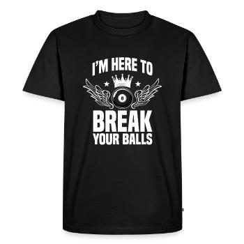 Pool Billiards - Men's Premium Organic T-Shirt - black - Front - Nico (187cm)