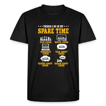 Chess Gift - Men's Premium Organic T-Shirt - black - Front - Nico (187cm)