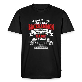 Backgammon - Men's Premium Organic T-Shirt - black - Front - Nico (187cm)