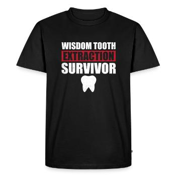 Dent de sagesse - T-shirt Premium bio Homme - noir - Devant - Nico (187cm)