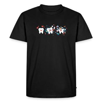 Dent - T-shirt Premium bio Homme - noir - Devant - Nico (187cm)
