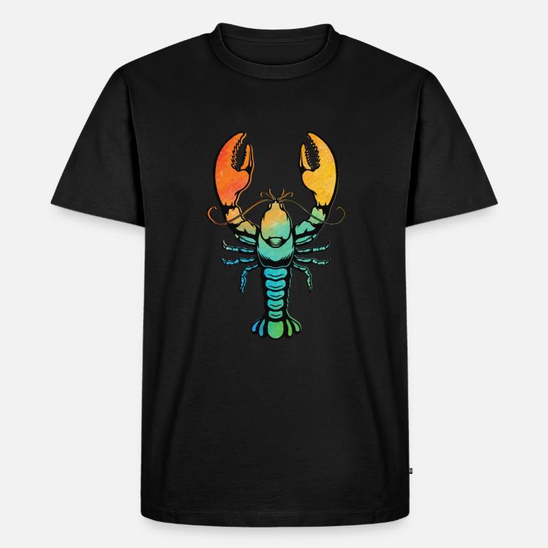 Languste - Männer Premium Bio T-Shirt - Schwarz