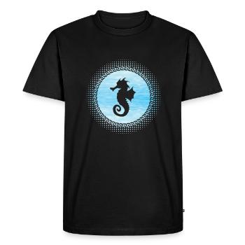 Hippocampe - T-shirt Premium bio Homme - noir - Devant - Nico (187cm)