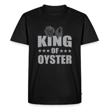 Roi de l’huître - T-shirt Premium bio Homme - noir - Devant - Nico (187cm)