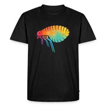Chemise rétro aux puces - T-shirt Premium bio Homme - noir - Devant - Nico (187cm)