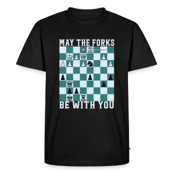 Que les Fourches soient avec vous - T-shirt Premium bio Homme - noir - Devant - Nico (187cm)
