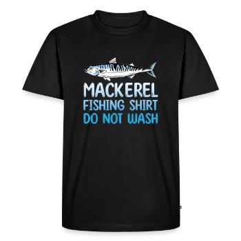 Chemise de pêcheur au maquereau - T-shirt Premium bio Homme - noir - Devant - Nico (187cm)