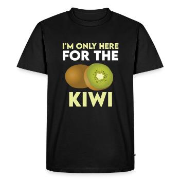 Kiwi Saying - Men's Premium Organic T-Shirt - black - Front - Nico (187cm)