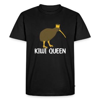 Kiwi Queen - Men's Premium Organic T-Shirt - black - Front - Nico (187cm)