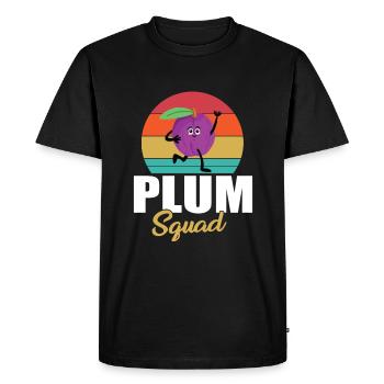 Escouade Prune - T-shirt Premium bio Homme - noir - Devant - Nico (187cm)