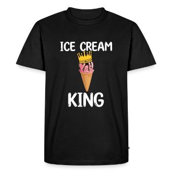 Roi des glaces - T-shirt Premium bio Homme - noir - Devant - Nico (187cm)