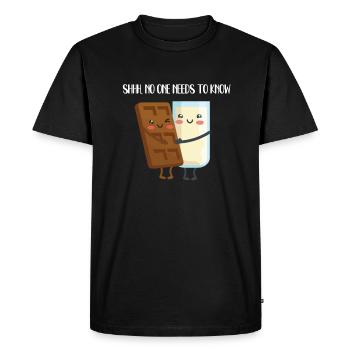 Chocolate Milk Secret - Men's Premium Organic T-Shirt - black - Front - Nico (187cm)