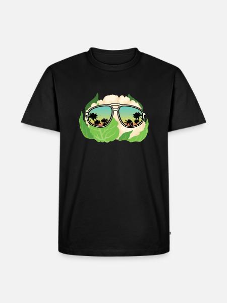 Cauliflower Sunglasses - Men's Premium Organic T-Shirt - black