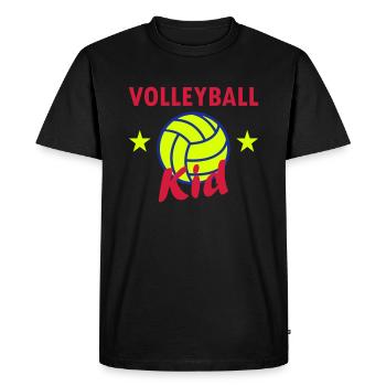 Volley-ball enfant (stars, volley-ball) - T-shirt Premium bio Homme - noir - Devant - Nico (187cm)