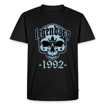 Légendaire depuis 1992 - Crâne | Les couleurs peuvent être modifiées - T-shirt Premium bio Homme - noir - Devant - Nico (187cm)