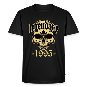 Légendaire depuis 1995 - Crâne | Les couleurs peuvent être modifiées - T-shirt Premium bio Homme - noir - Devant - Nico (187cm)