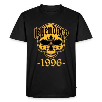 Légendaire depuis 1996 - Skull | Les couleurs peuvent être modifiées - T-shirt Premium bio Homme - noir - Devant - Nico (187cm)